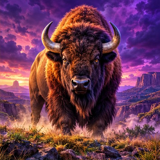 Majestic Wild Buffalo - Dusk Till Dawn